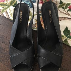 Leopard print aerosoles heels!